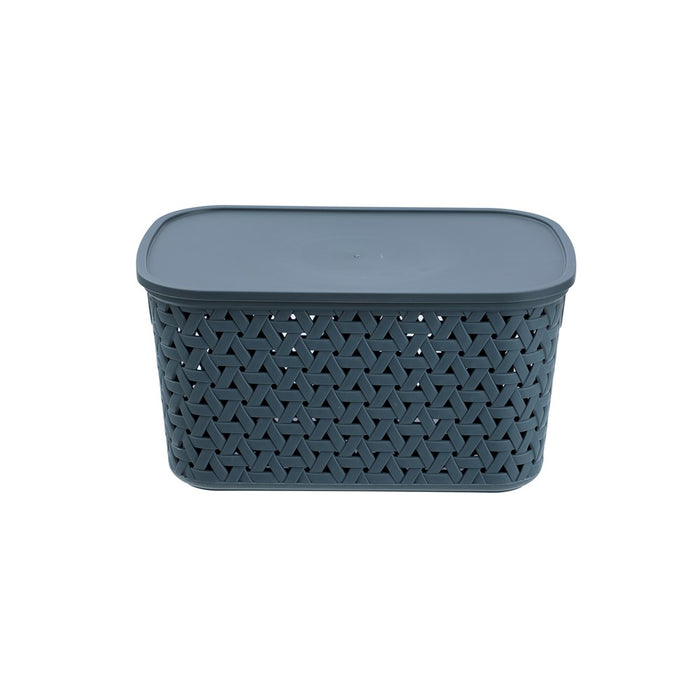 Boxsweden Rattan Basket Lidded 7L 30X20.5X15.5Cm