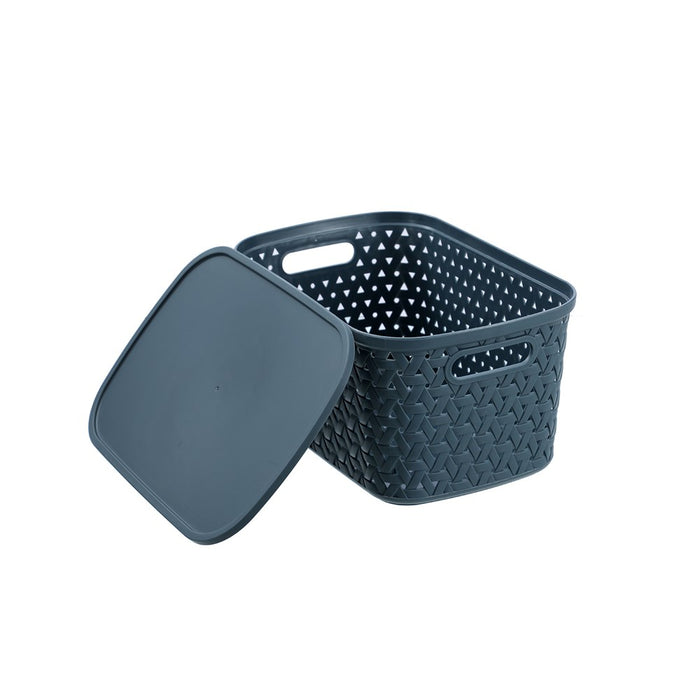 Boxsweden Rattan Basket Lidded 7L 30X20.5X15.5Cm