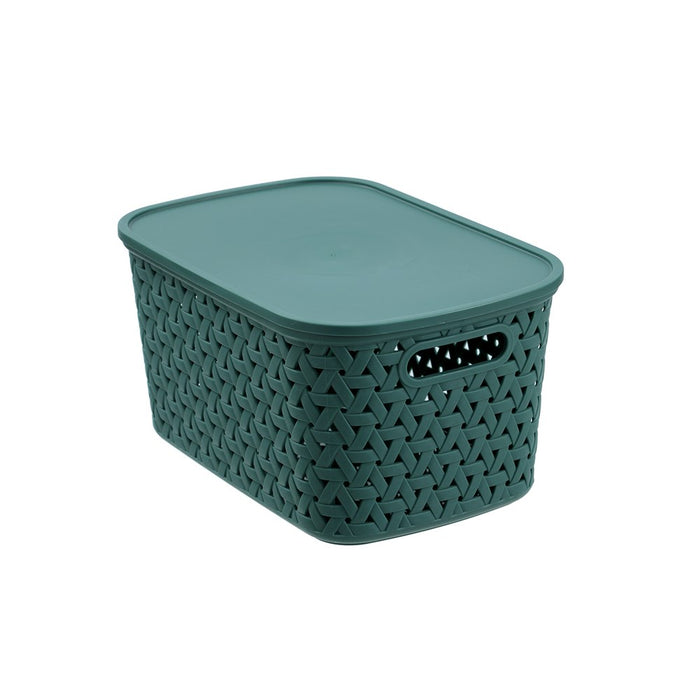 Boxsweden Rattan Basket Lidded 7L 30X20.5X15.5Cm