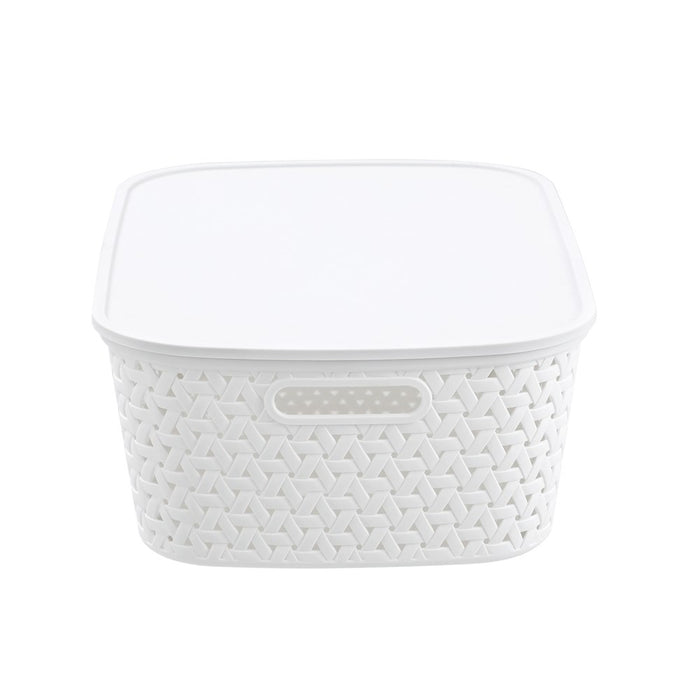 Boxsweden Rattan Basket Lidded 15L 40X30.5X15.5Cm