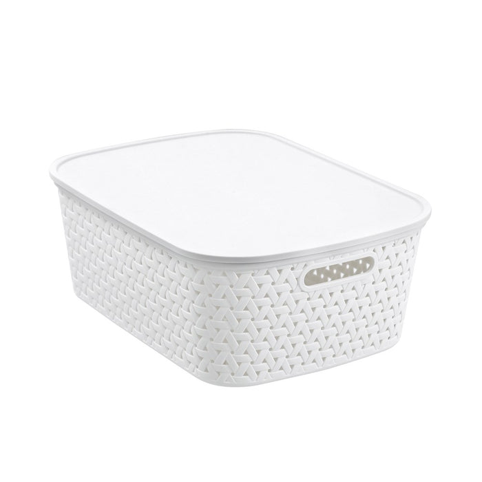 Boxsweden Rattan Basket Lidded 15L 40X30.5X15.5Cm
