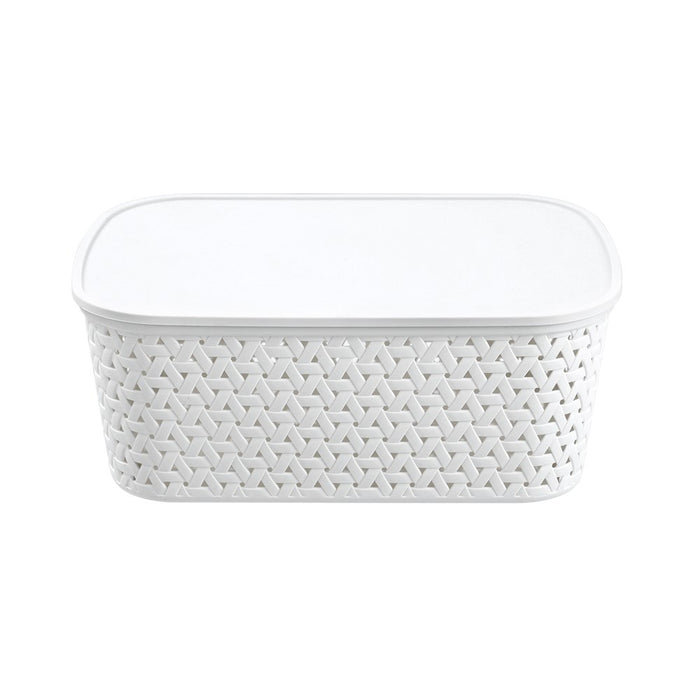 Boxsweden Rattan Basket Lidded 15L 40X30.5X15.5Cm