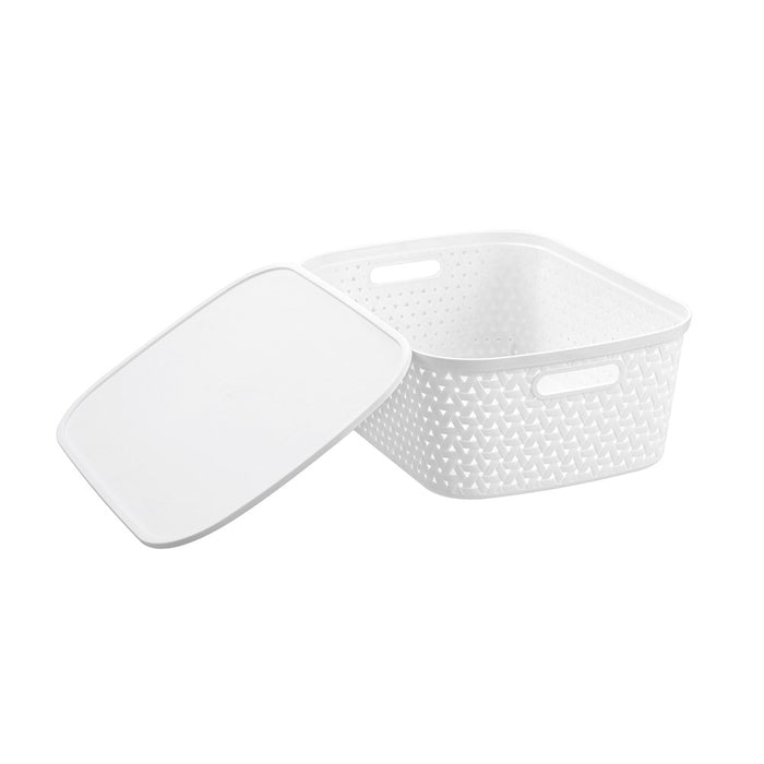 Boxsweden Rattan Basket Lidded 15L 40X30.5X15.5Cm