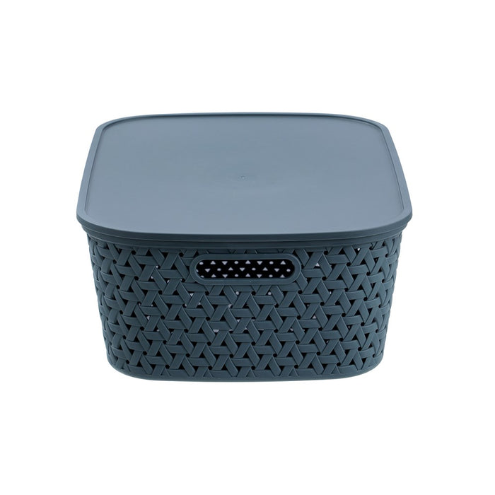 Boxsweden Rattan Basket Lidded 15L 40X30.5X15.5Cm