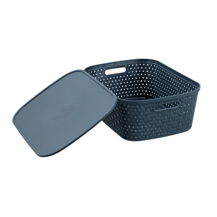 Boxsweden Rattan Basket Lidded 15L 40X30.5X15.5Cm