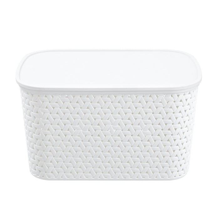 Boxsweden Rattan Basket Lidded 26L 40X30.5X22Cm