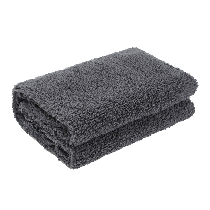 Paws & Claws SHERPA PET BLANKET 1X1M LIGHT GREY + CHARCOAL