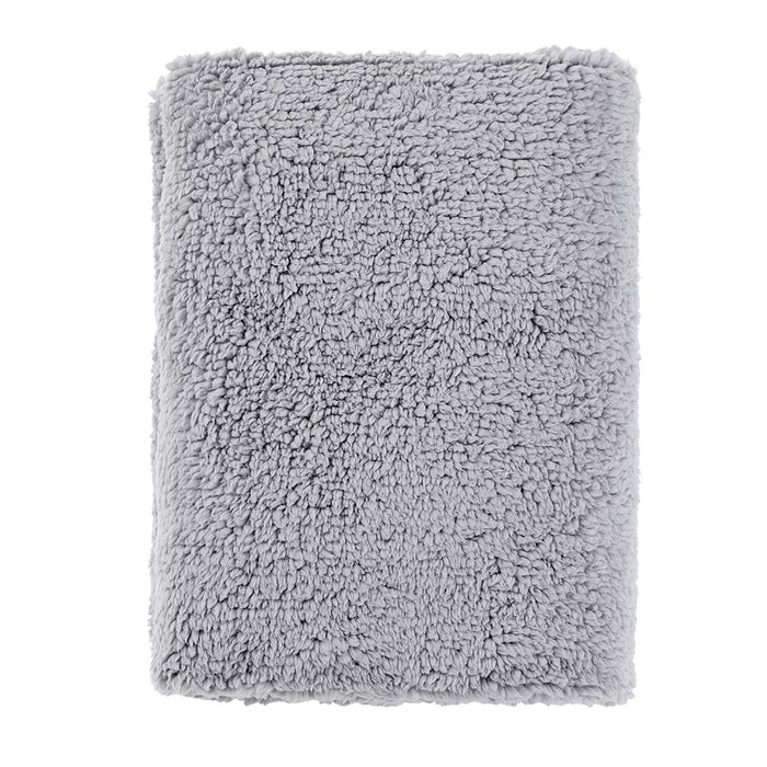 Paws & Claws SHERPA PET BLANKET 1X1M LIGHT GREY + CHARCOAL