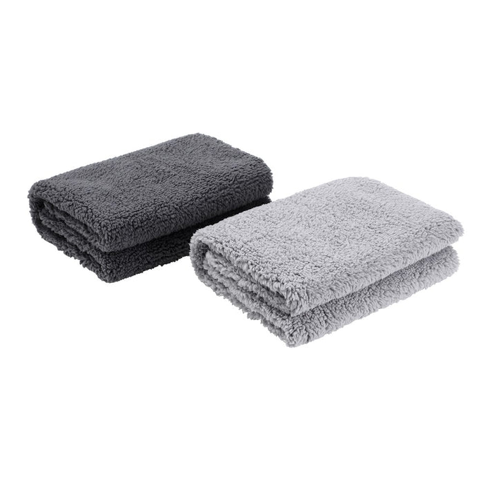 Paws & Claws SHERPA PET BLANKET 1X1M LIGHT GREY + CHARCOAL