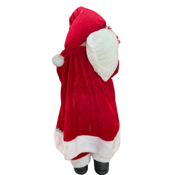 60Cm Christmas Santa Claus Collectible Doll | Plastic & Cloth | Traditional Standing Figurine | Festive Holiday Decor | Non-Electric | Suitable for Ages 14+ | Ideal for Christmas Displays & Collectors