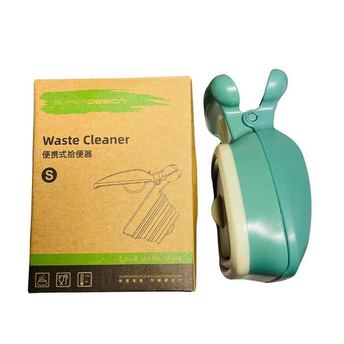 SuperDesign Waste Cleaner, Pooper Scooper, Portable Sanitary Dog Poo Pick Up with Bag Dispenser, for Large Medium Small Dogs Cat or Pet, Durable Poop Picker, Easy to Use, Comfortable Grip, Scoop on All Surfaces