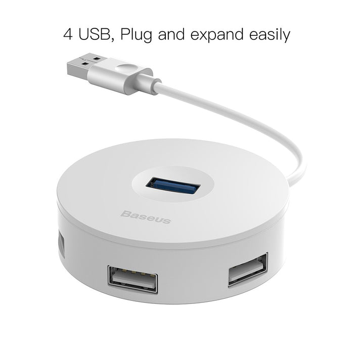 Baseus Round Box HUB Adapter (USB3.0 to USB3.0 x 1 + USB2.0 x 3) 10cm