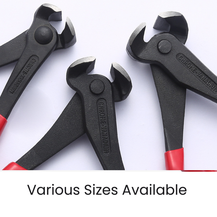 Heavy-Duty End Cutting Nippers Professional Cutting Pliers, Sizes 280mm, 200mm, and 180mm – High-Carbon Steel Construction with Ergonomic Red Handle – Precision Wire, Nail, and Bolt Cutter Tool Kit for Construction and DIY Projects