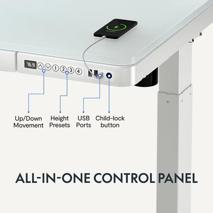 Flexispot EW8 Standing Desk with Drawer White Advanced Single-Motor Height Adjustable Desk