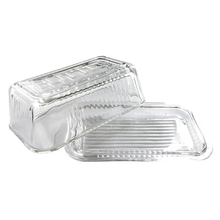 GLASS BUTTER DISH