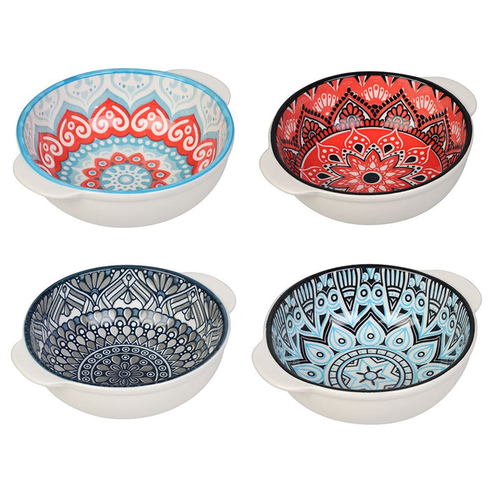 Lemon & Lime MOROCCAN DECO CERAMIC HANDLED BOWL 16X13.5X5CM