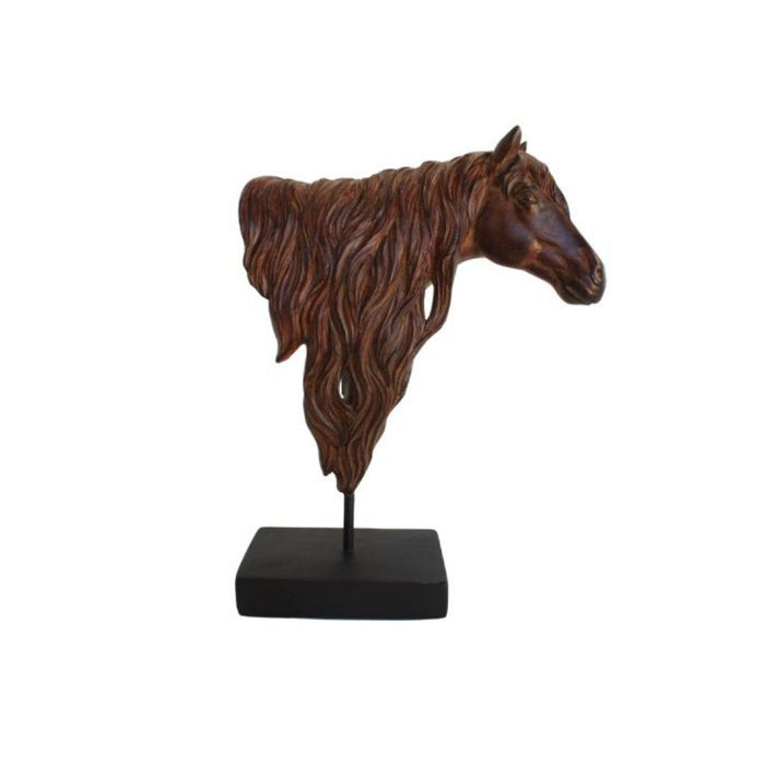 2 set Flowing Mane Horse Bust
