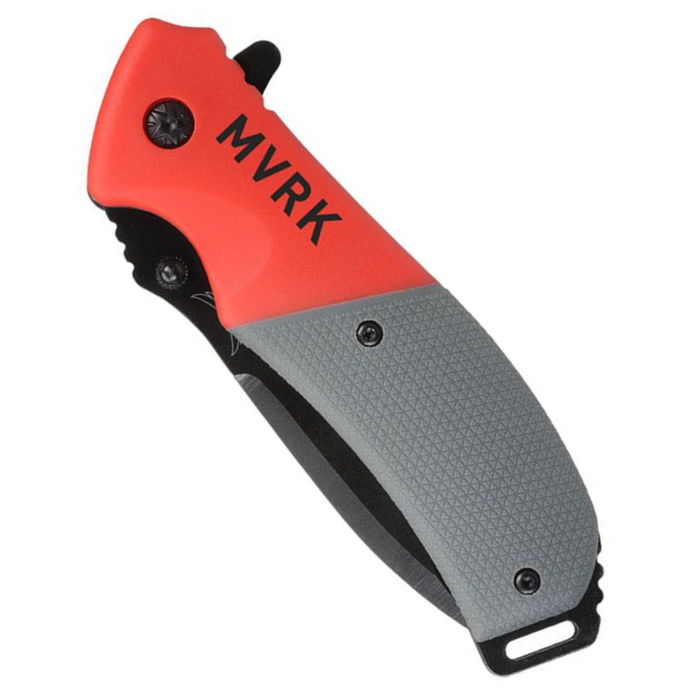 MVRK Red Eagle EDC Folding Knife Stainless Steel Folding Drop Point Red/Grey