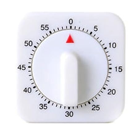 60 MINUTE TIMER SQUARE WHITE