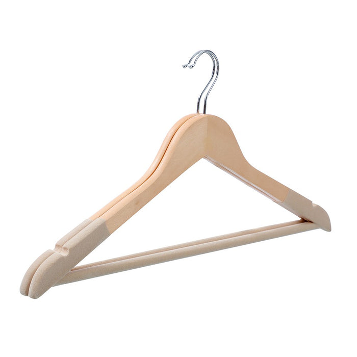 Boxsweden Hangit Wooden Hangers With Velvet Shoulders 2Pk 44.5Cm