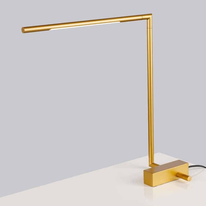 SBS LED Table Lamp in Bedroom or Desk Light Sleek Design Gold Bronze Minimalist Design European Standard