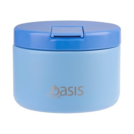S/S D/WALL INS. FOOD FLASK W/QUICK RELEASE LID 300ML BLUE