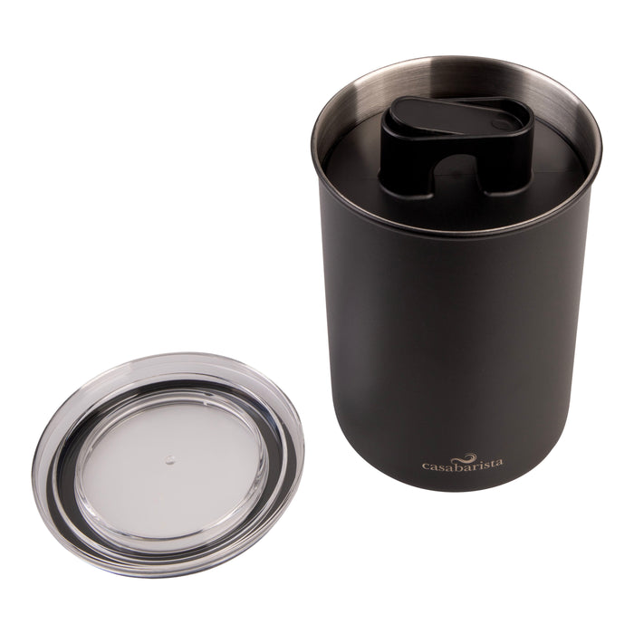 CASABARISTA STAINLESS STEEL VACUUM COFFEE CANISTER 1.3L - BLACK