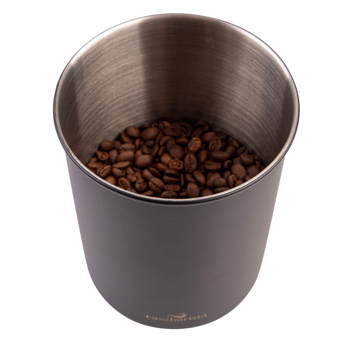 CASABARISTA STAINLESS STEEL VACUUM COFFEE CANISTER 1.3L - BLACK