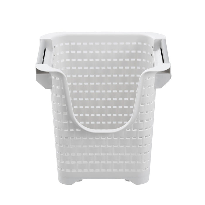 Boxsweden Woven Stackable Basket With Wheels 22.5X21.5X21.5Cm