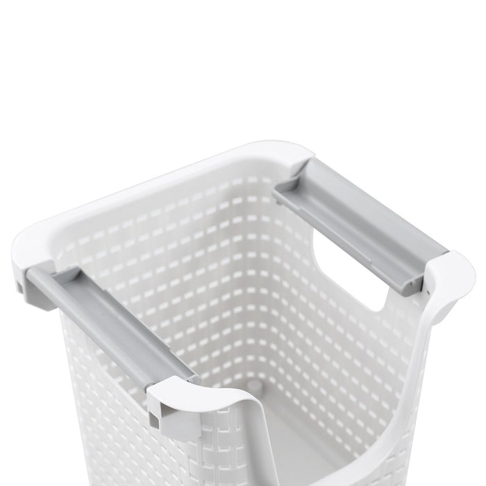 Boxsweden Woven Stackable Basket With Wheels 22.5X21.5X21.5Cm