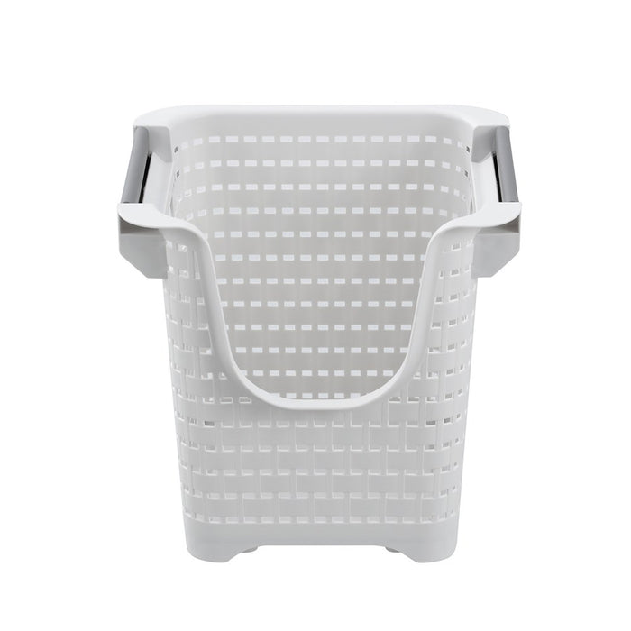 Boxsweden Woven Stackable Basket With Wheels 22.5X21.5X21.5Cm
