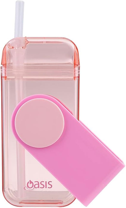 Oasis Kid's Tritan Juice Box W/Straw 300Ml - Pink