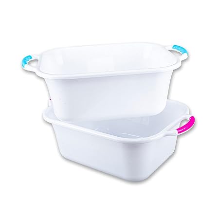 Wash Basin Rectangular With Handles - 12L 47cm x 31.5cm x 16.5cm