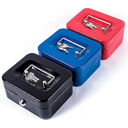 Cash Box Metal 15cm x 13cm x 7cm