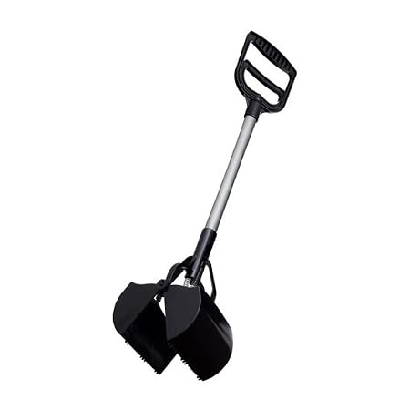 Dog Poop Scooper Spring Loaded 72cm Handle Black
