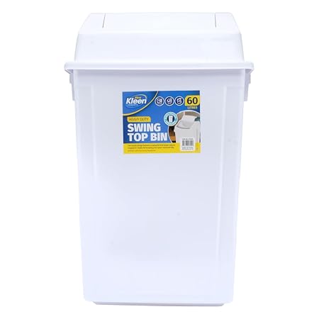 Swing Top Bin 60L Capacity - White