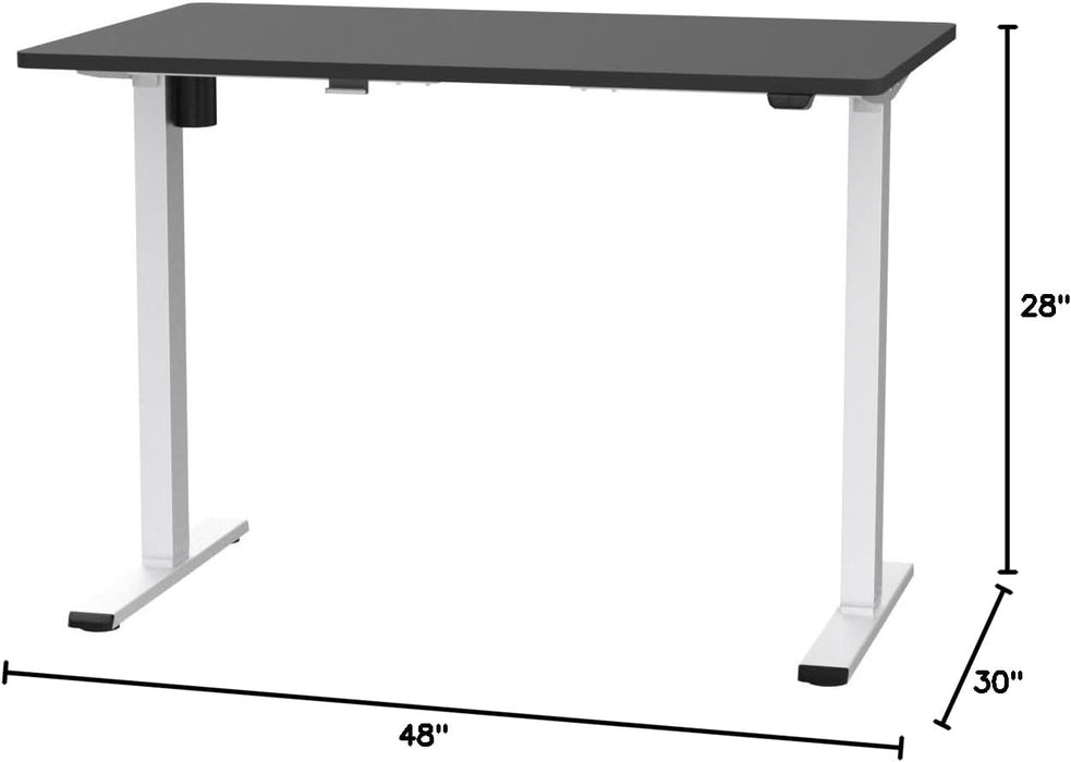 FLEXISPOT E1EW Electric Standing Desk Whole Piece 55 x 28 Inch Desktop Adjustable Height Desk Home Office Computer Workstation Sit Stand up Desk (White Frame + 55" Maple Top, 2 Packages)