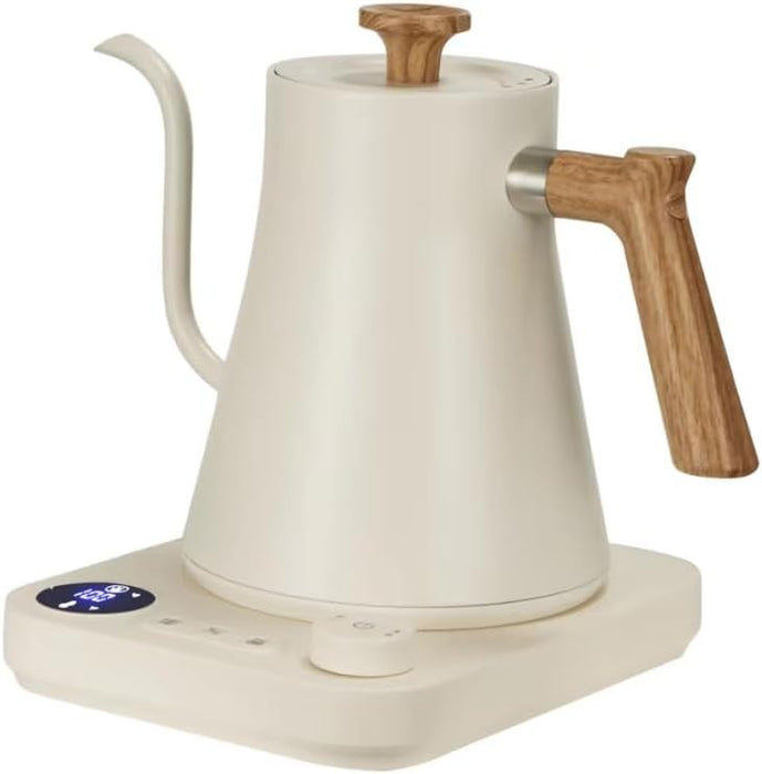 Electric Gooseneck Kettle with Temperature Control, 0.9L Stainless Steel Electric Kettle for Coffee and Tea, pour over Rapid Heating Quick Boiling