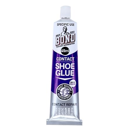 Glue Contact Adhesive Shoe Glue 45ml (Dries Clear)
