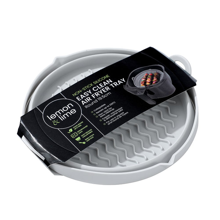 Lemon & Lime SILICONE COLLAPSIBLE AIR FRYER TRAY ROUND 19.5CM