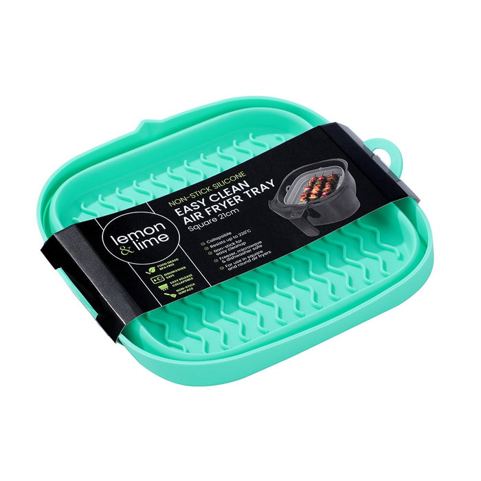 Lemon & Lime SILICONE COLLAPSIBLE AIR FRYER TRAY SQUARE 21CM