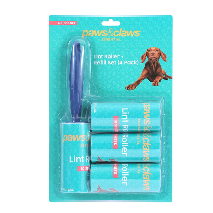 Paws & Claws LINT ROLLER WITH 3 REFILLS 4.5X4.5X22CM