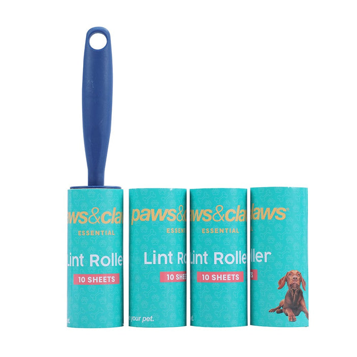 Paws & Claws LINT ROLLER WITH 3 REFILLS 4.5X4.5X22CM