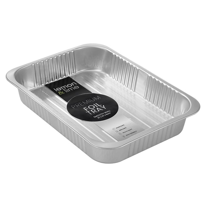 Lemon & Lime PREMIUM FOIL TRAY SMOOTH WALL 37X27X6CM