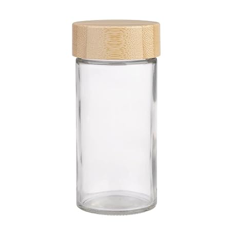 ROUND SPICE JAR W/BAMBOO LID 85ML (CDU 12)