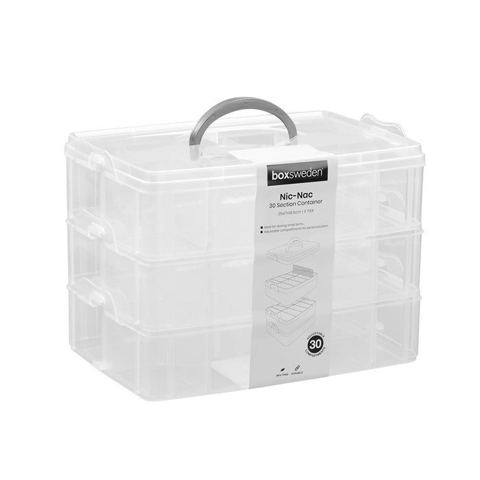 Boxsweden Nic-Nac 3 Tier Box 30 Compartment 25X17X18.5Cm