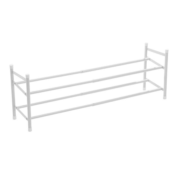 Boxsweden Metal Adjustable 2 Tier Shoe Rack 110X23X35.5Cm