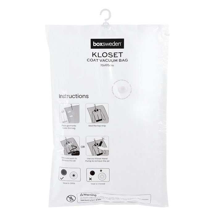 Boxsweden Kloset Space Saving Coat Vac Bag 70X105Cm