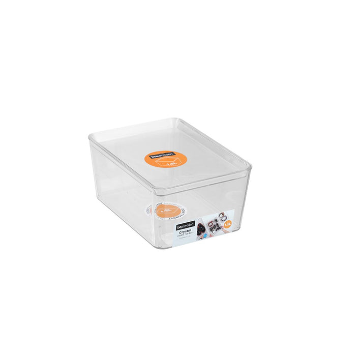 Boxsweden Crystal Tidy Box 1.5L 17.5X13X8Cm Clear