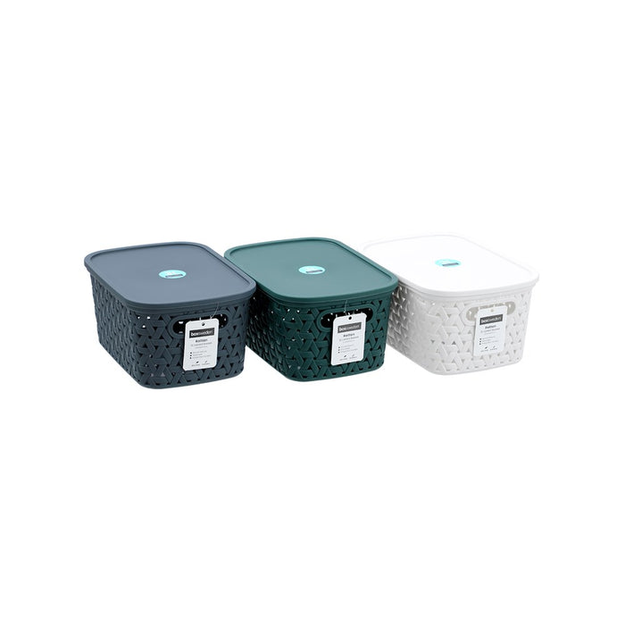 Boxsweden Rattan Basket Lidded 3L 21.5X10.5X15Cm